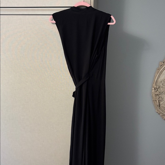 All Saints size 10 Elegant Black Sleeveless wrap Dress - Picture 4 of 6